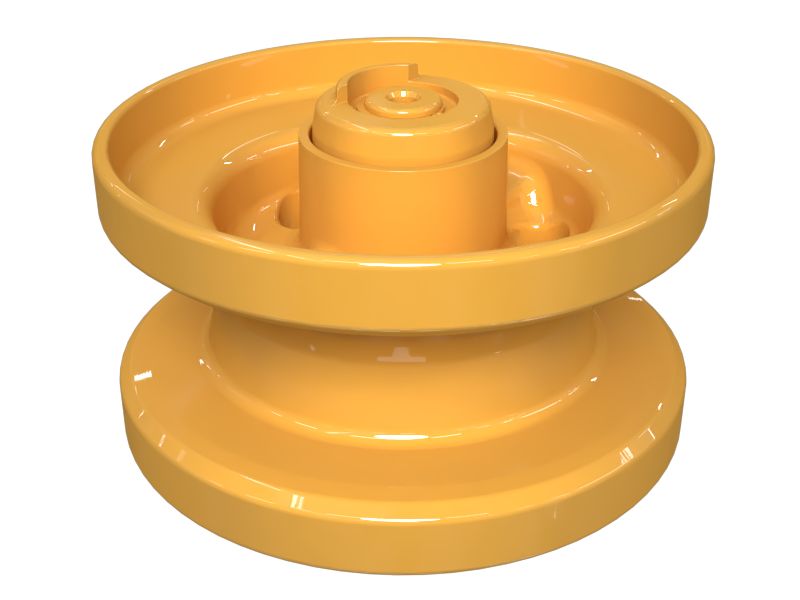 Двухребордное направляющее колесо