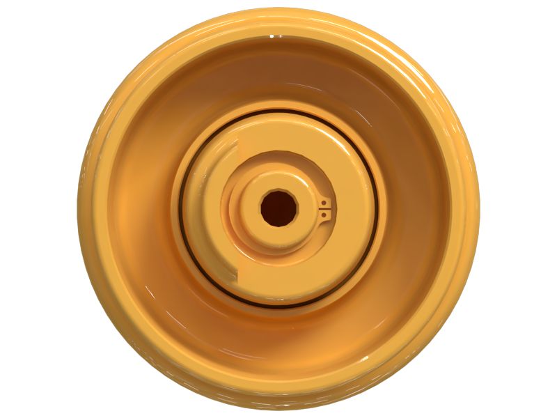 Трехребордный опорный каток