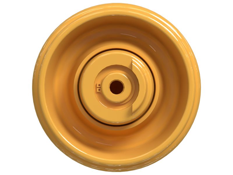 Трехребордный опорный каток