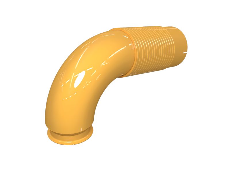 Стальной патрубок воздухопровода с наружным диаметром 156,70 мм