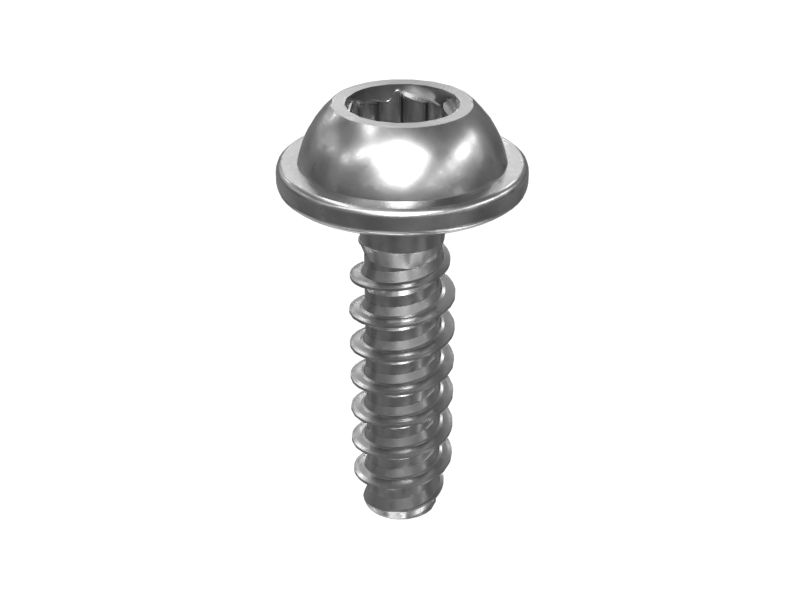 Метрический самонарезающий крепежный винт с буртиком под круглой головкой