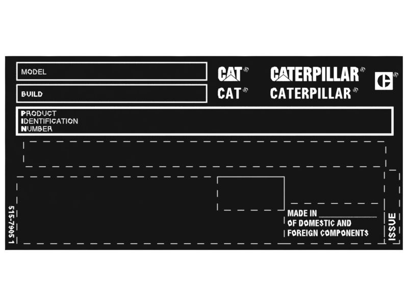 515-7905: Product Identification Number (PIN) Plate | Cat