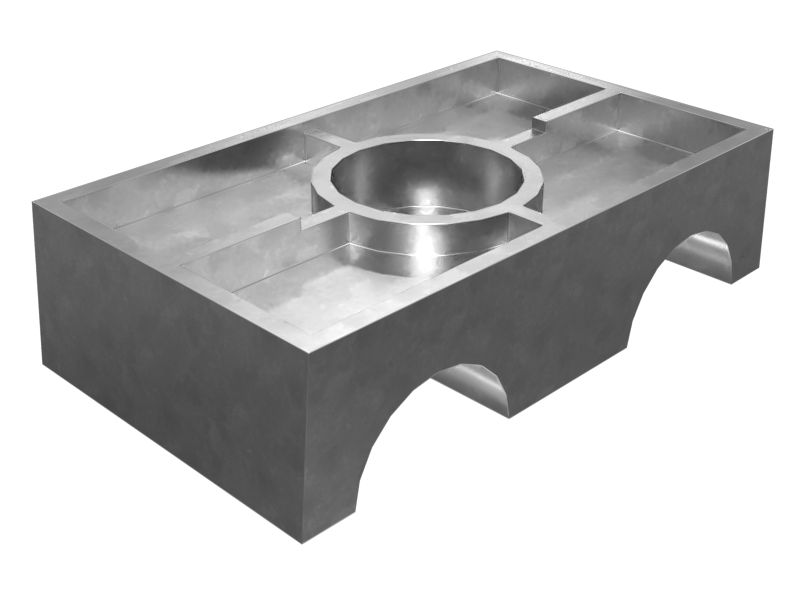 156-5306: Седельный хомут для двух труб одного диаметра, полухомут