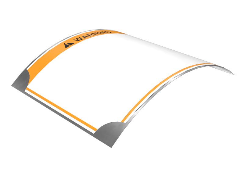 Наклейка с предупреждением о цилиндре высокого давления