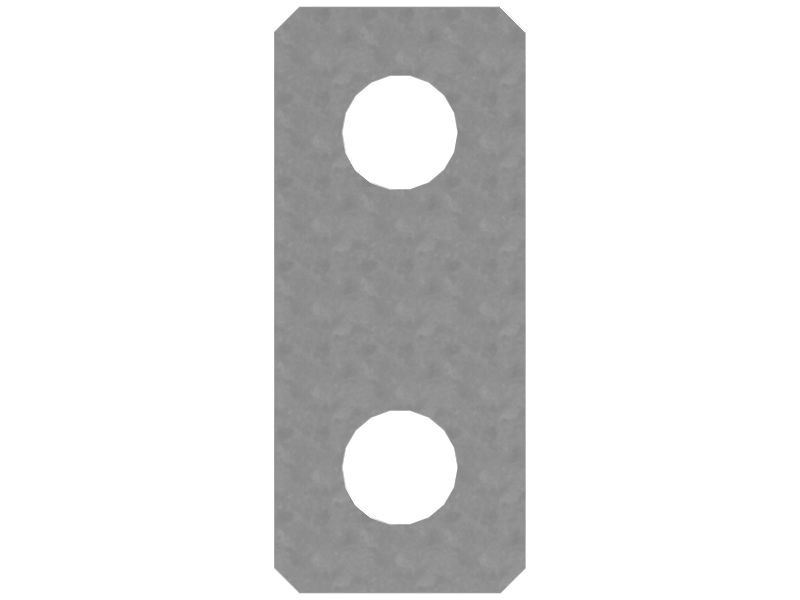 Регулировочная прокладка с двумя отверстиями, толщина 1 мм