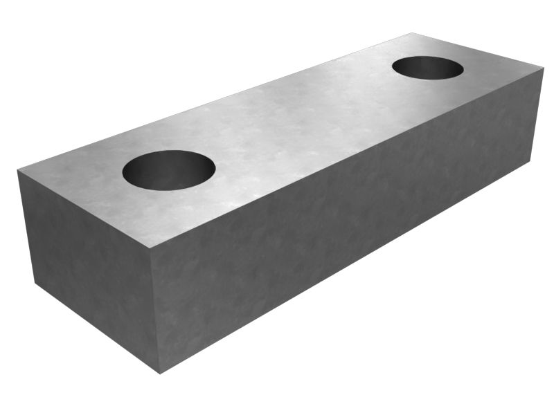 Зуб с двумя болтовыми отверстиями, 76 мм