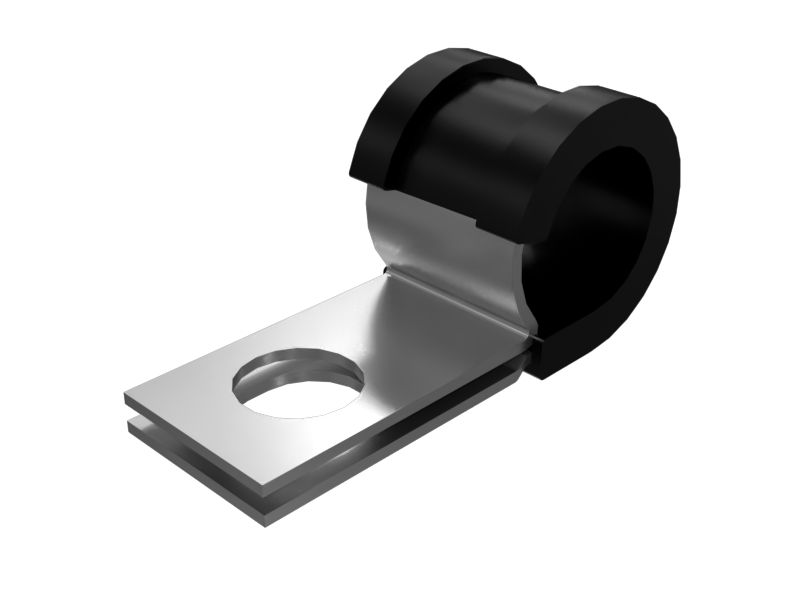 Петлевой зажим с подкладкой, внутренний диаметр 17 мм