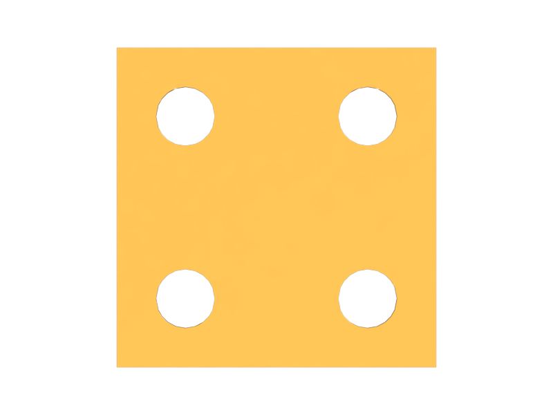 Монтажная крышка с креплением на 4 болта, толщина 18 мм