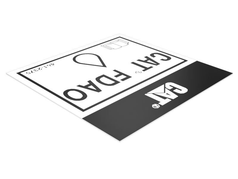 461-2375: Наклейка с указанием марки масла