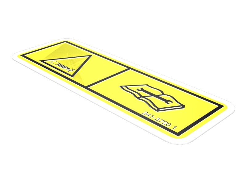 241-3720: Наклейка с предупреждением о возвратной пружине