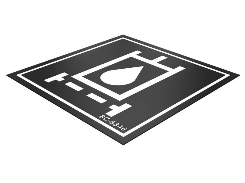 8C-5346: Наклейка масляного фильтра гидросистемы