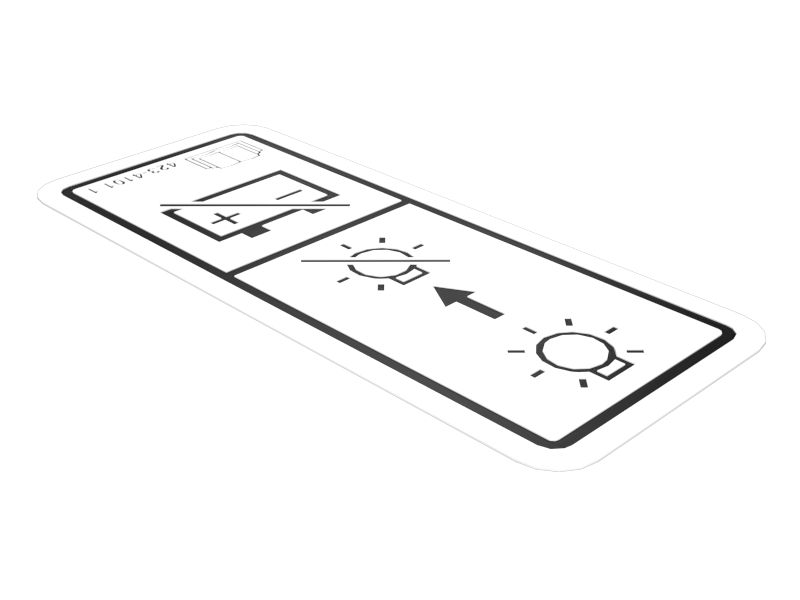 423-4101: Наклейка "Отложенное отключение аккумуляторной батареи