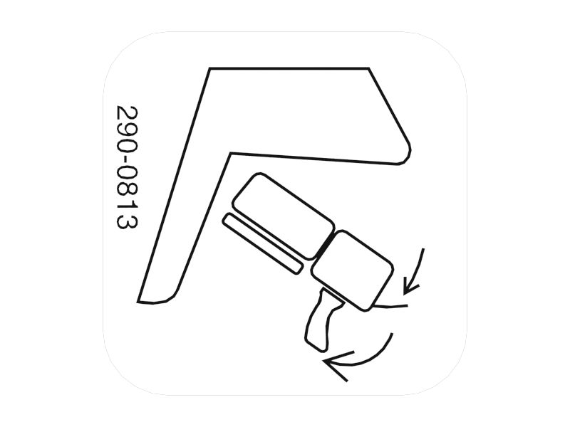 Наклейка со сведениями об управлении наклоном