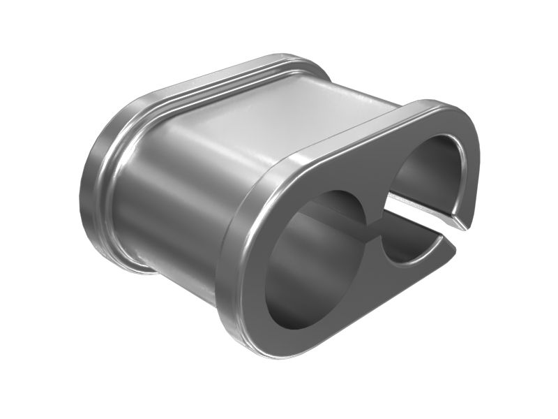 Уплотнение с двумя овальными сквозными отверстиями