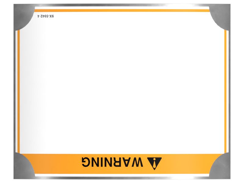 Наклейка с предупреждением о цилиндре высокого давления