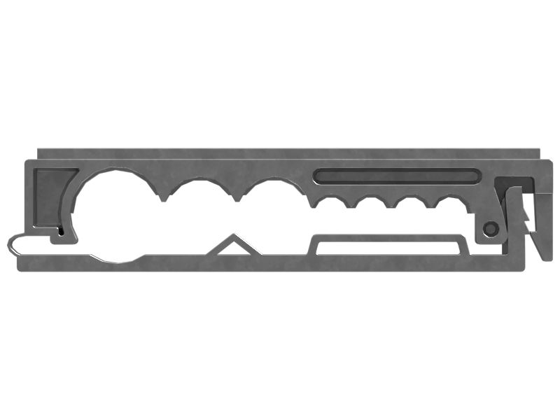 Защелкивающийся зажим для нескольких труб трех диаметров