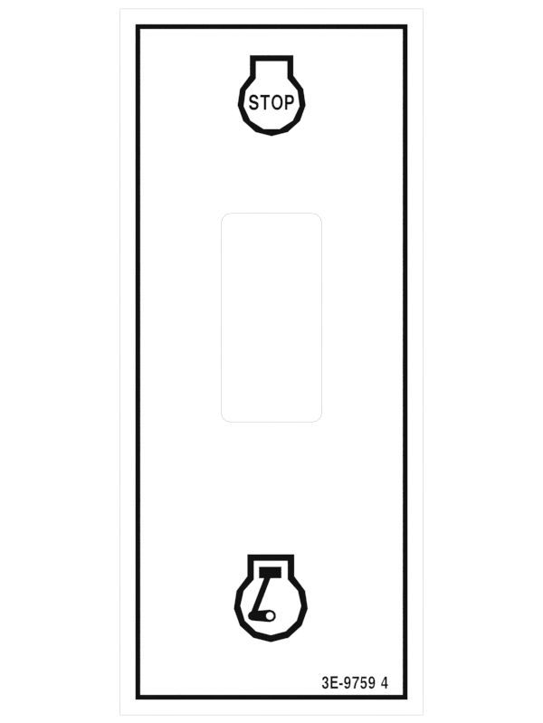 Наклейка с инструкциями по отключению двигателя