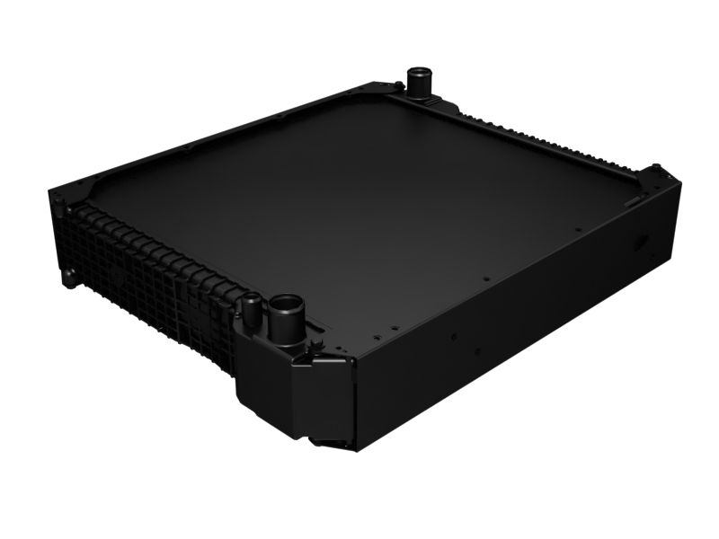 377-7572: Радиатор с квадратными поликлиновыми ребрами