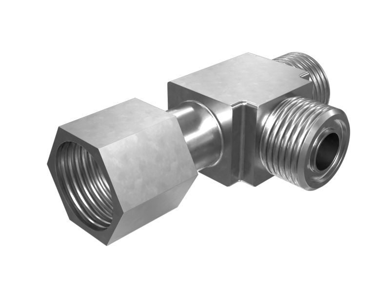 156-6400: Шарнирный тройниковый переходник с торцевыми уплотнительными кольцами 13/16