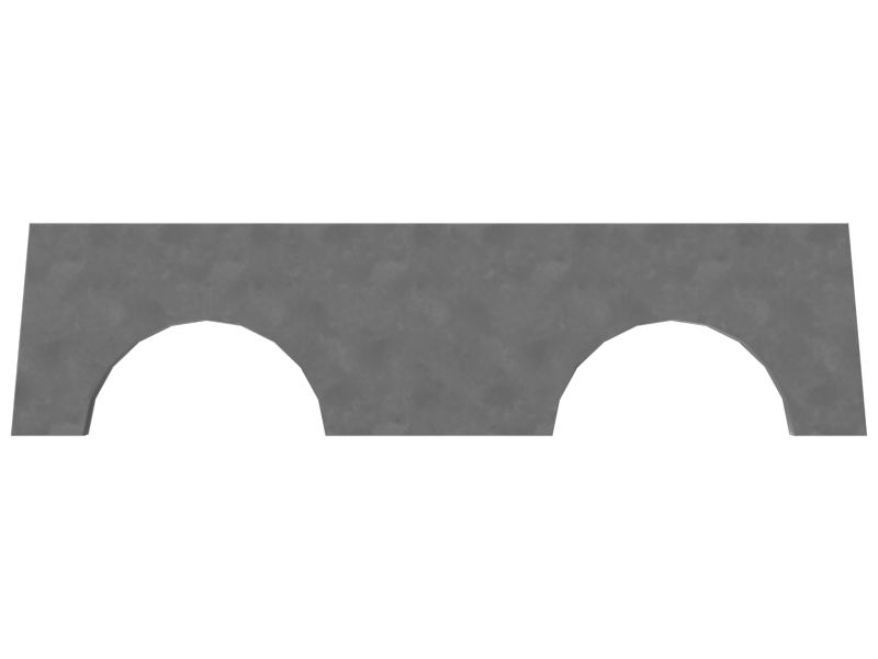 Седельный хомут для двух труб одного диаметра, полухомут