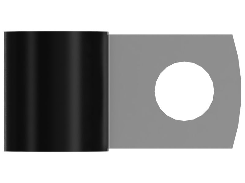 Р-образный зажим для одной трубы (петлевой зажим) с виниловым покрытием, 12,7 мм