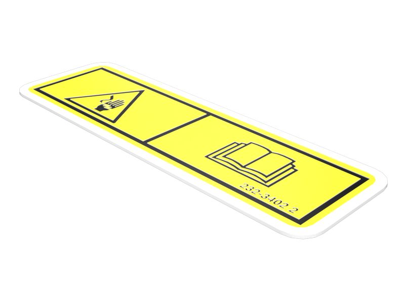 Наклейка с предупреждением