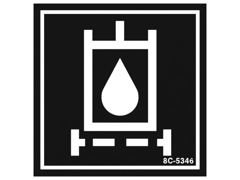 Наклейка масляного фильтра гидросистемы