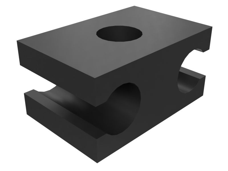 Хомут для двух трубок