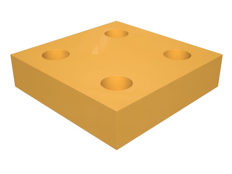 Монтажная крышка с креплением на 4 болта, толщина 18 мм