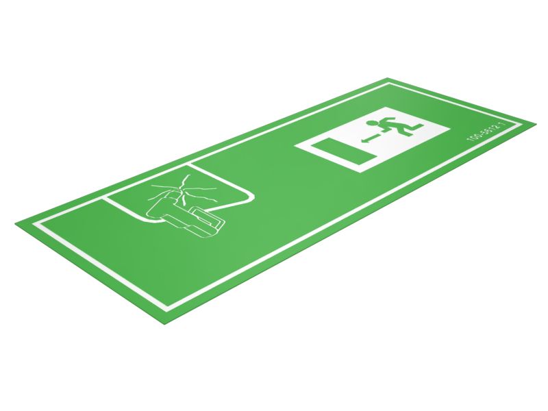 100-5612: Наклейка аварийного выхода