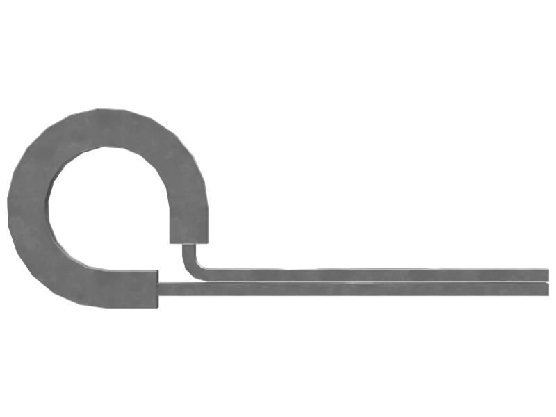 Петлевой зажим для одной трубы, наружный диаметр 7,92 мм