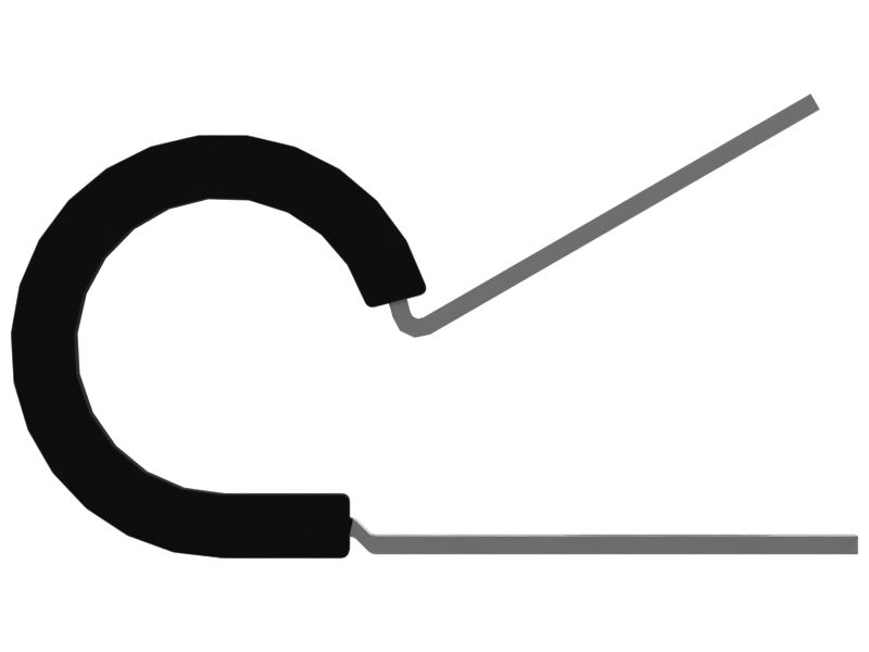 Петлевой зажим с подкладкой, внутренний диаметр 20 мм
