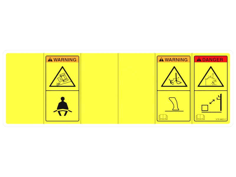 Наклейка с предупреждением об опасности