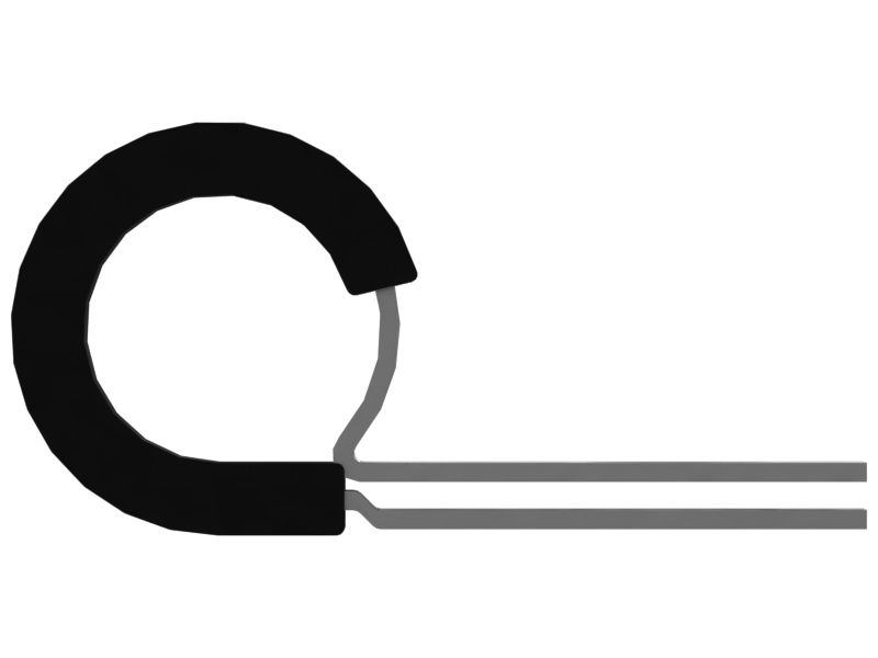 Петлевой зажим с подкладкой, внутренний диаметр 17 мм