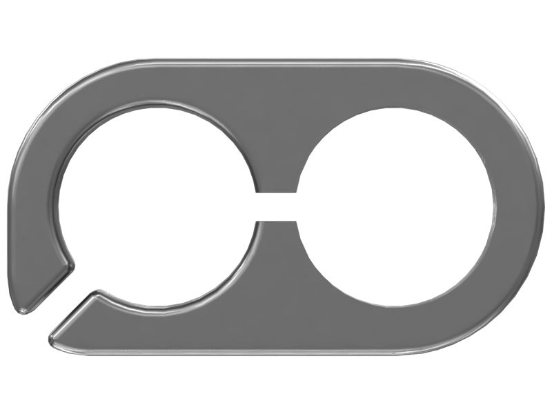 Уплотнение с двумя овальными сквозными отверстиями