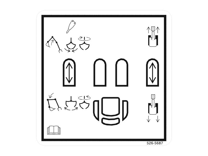 Наклейка с инструкцией по использованию педалей