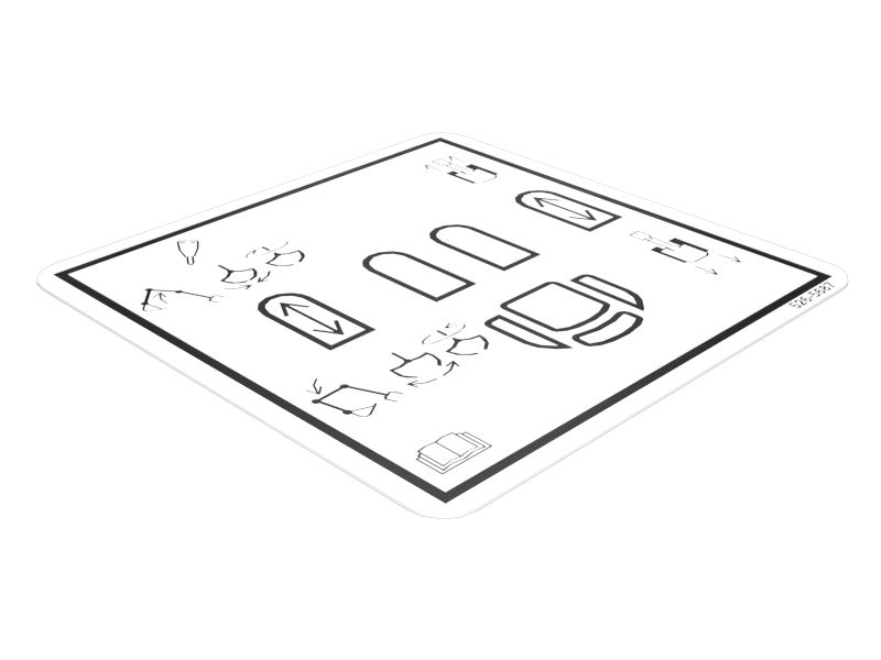 Наклейка с инструкцией по использованию педалей