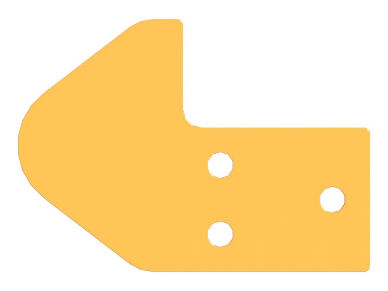 Пластина устройства для быстрой смены навесного оборудования, толщина 20 мм