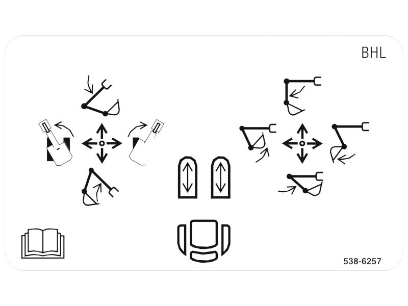 Информационная табличка джойстика управления