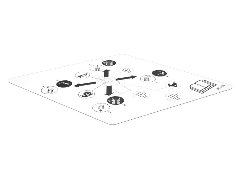 Наклейка на органы управления машиной