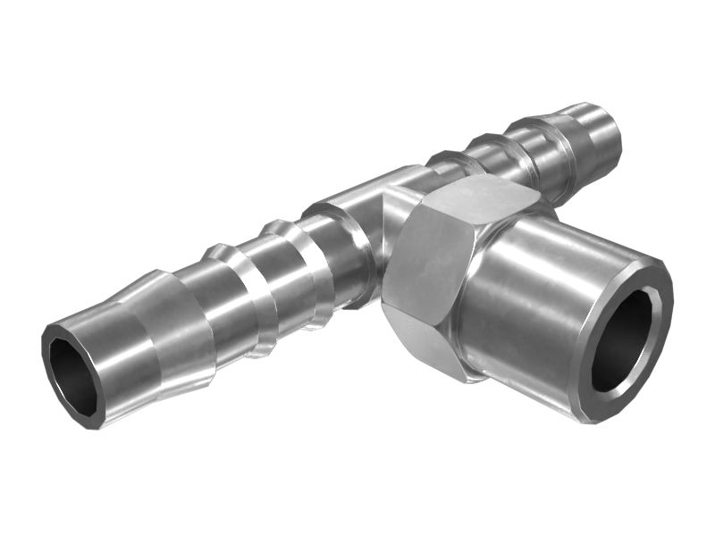 601-4814: Adaptateur en T pour flexible cannelé vers BSP 1/4-19