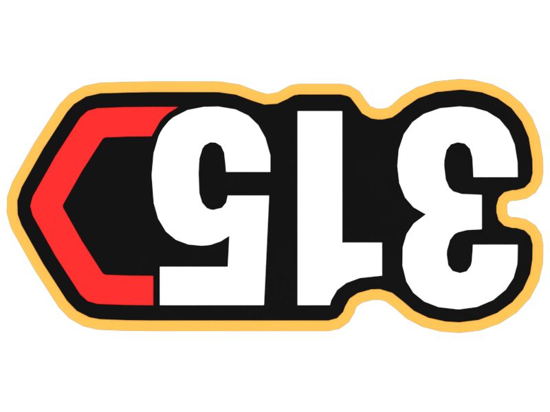 Наклейка "Современный шестиугольный товарный знак" для маркировки техники 315