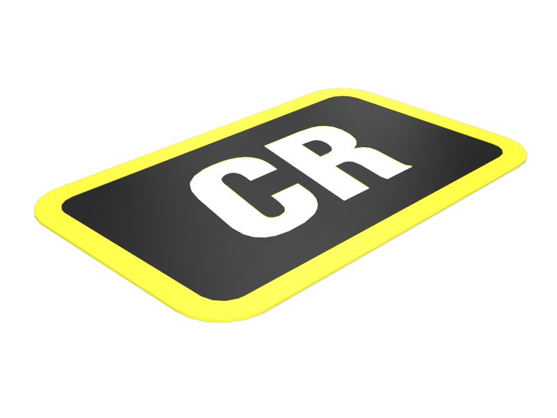 Наклейка для маркировки техники CR