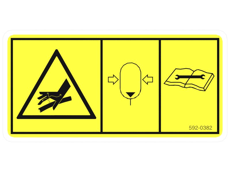 Наклейка с предупреждением для аккумуляторной батареи