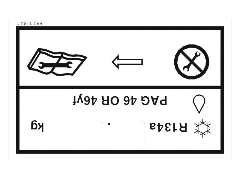 Табличка с инструкциями (кондиционер воздуха)