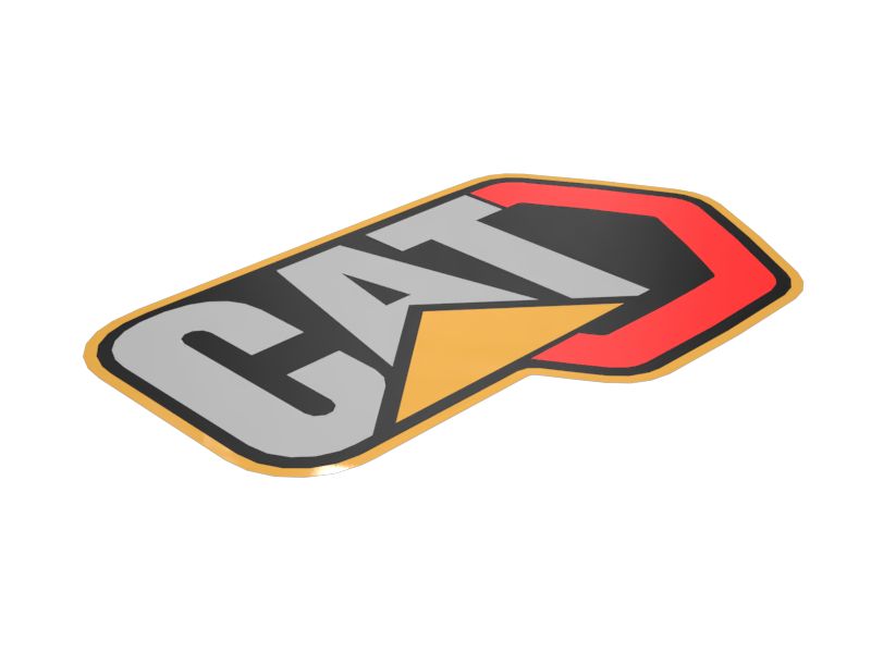 Наклейка "Современный шестиугольный товарный знак" CAT