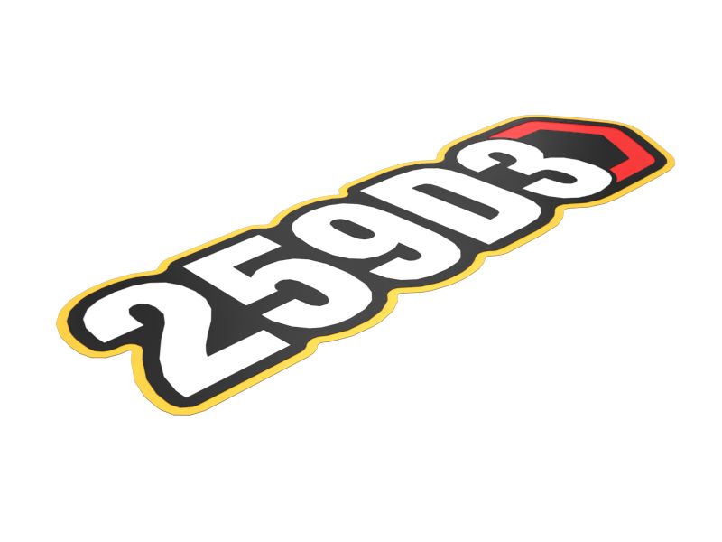 Наклейка "Современный шестиугольный товарный знак" для маркировки техники 259D3