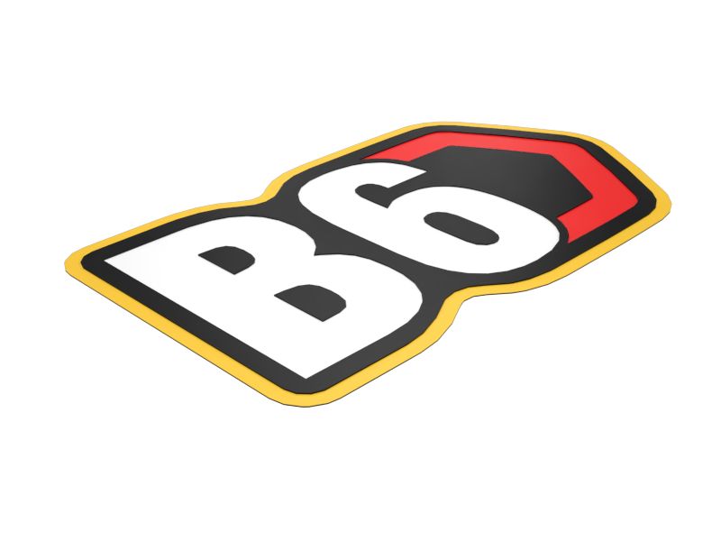 Наклейка "Современный шестиугольный товарный знак" для маркировки техники B6