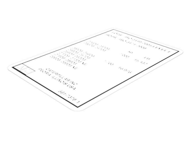 Наклейка для конструкции защиты при опрокидывании/от падающих предметов