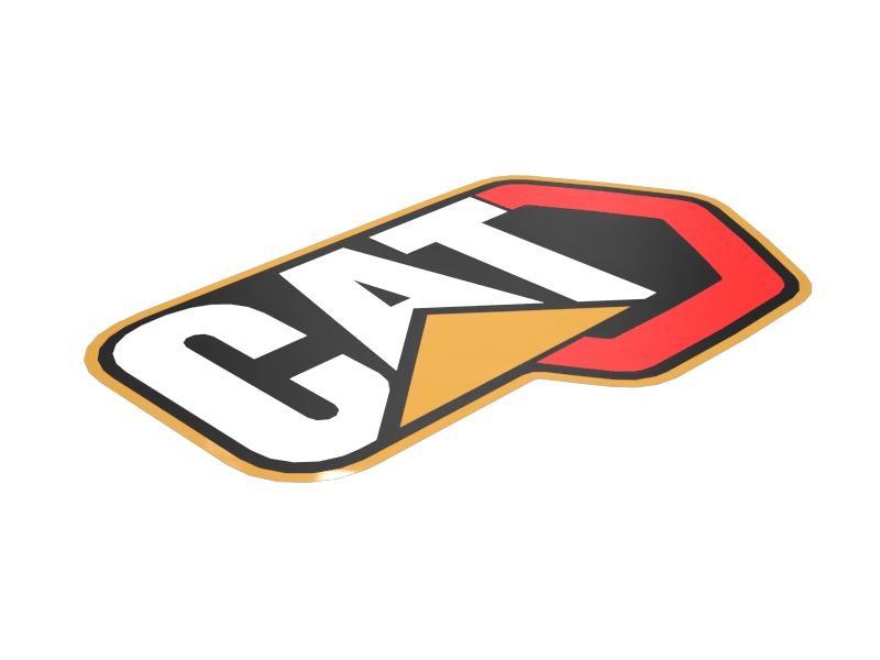 Наклейка "Современный шестиугольный товарный знак" CAT